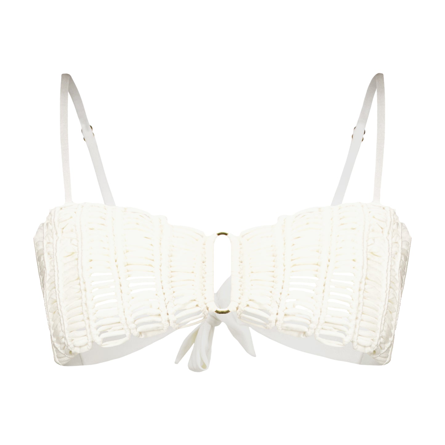 Sirena Macramé Satin Bandeau Top