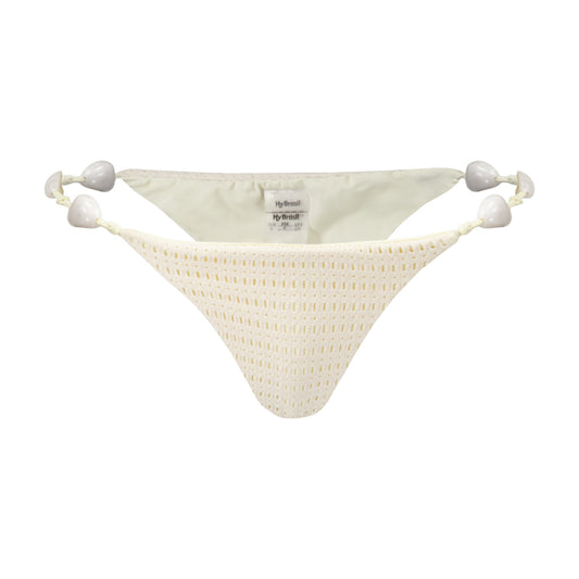 Adriana Crochet Thong Bottom With Pebble Straps