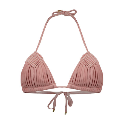 Bahia Macramé Satin Triangle Top