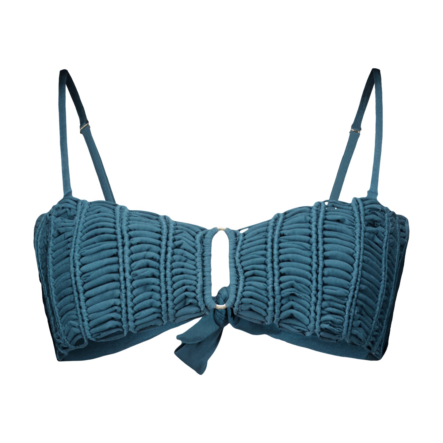 Sirena Macramé Satin Bandeau Top