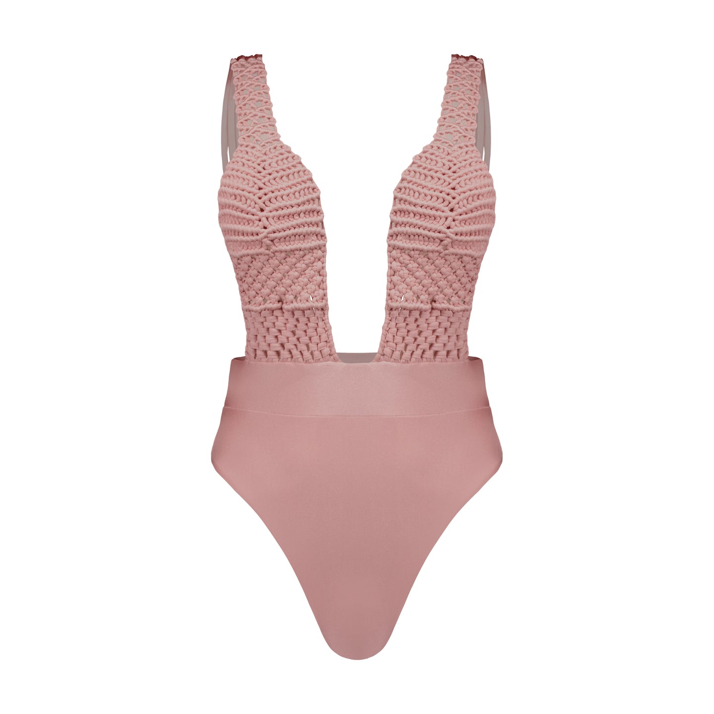 Sirena Macramé Satin One-Piece