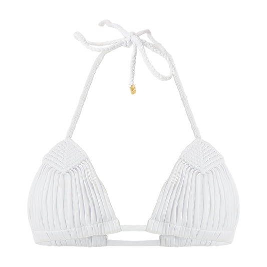 Bahia Macramé Satin Triangle Top